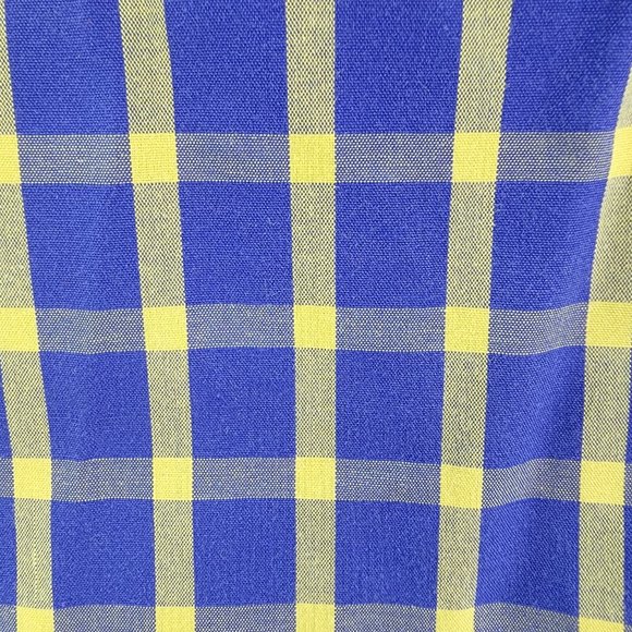 J.Crew Men’s Shirt XL Long Sleeve Blue Yellow Check Button Down Woven 34637 - Picture 6 of 8